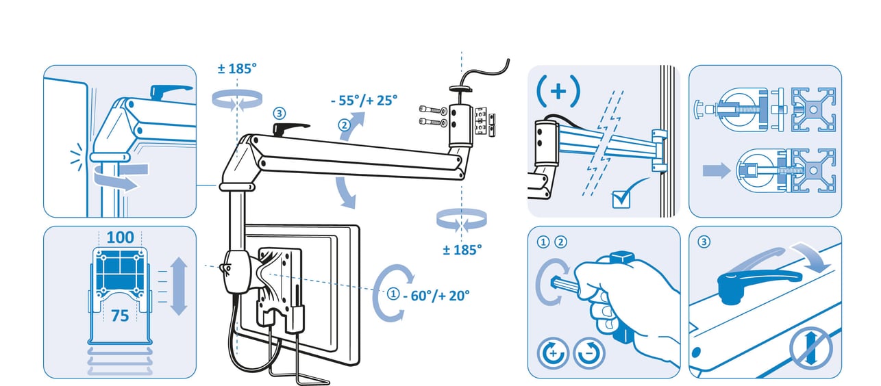 Monitor Suspension Arm SKY assembly notice