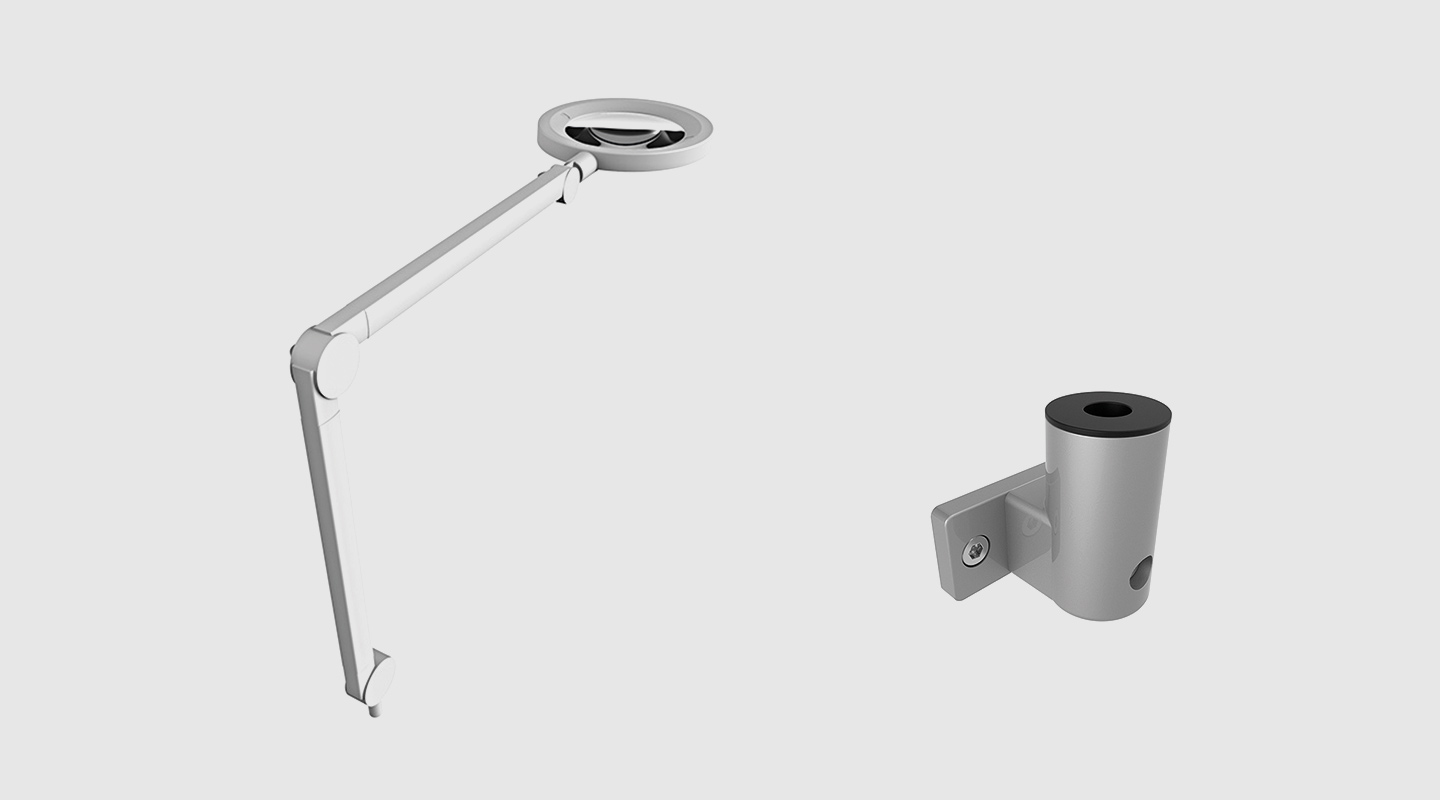 Magnifying Lamp D160 with Jointed Arm and Side Adapter
