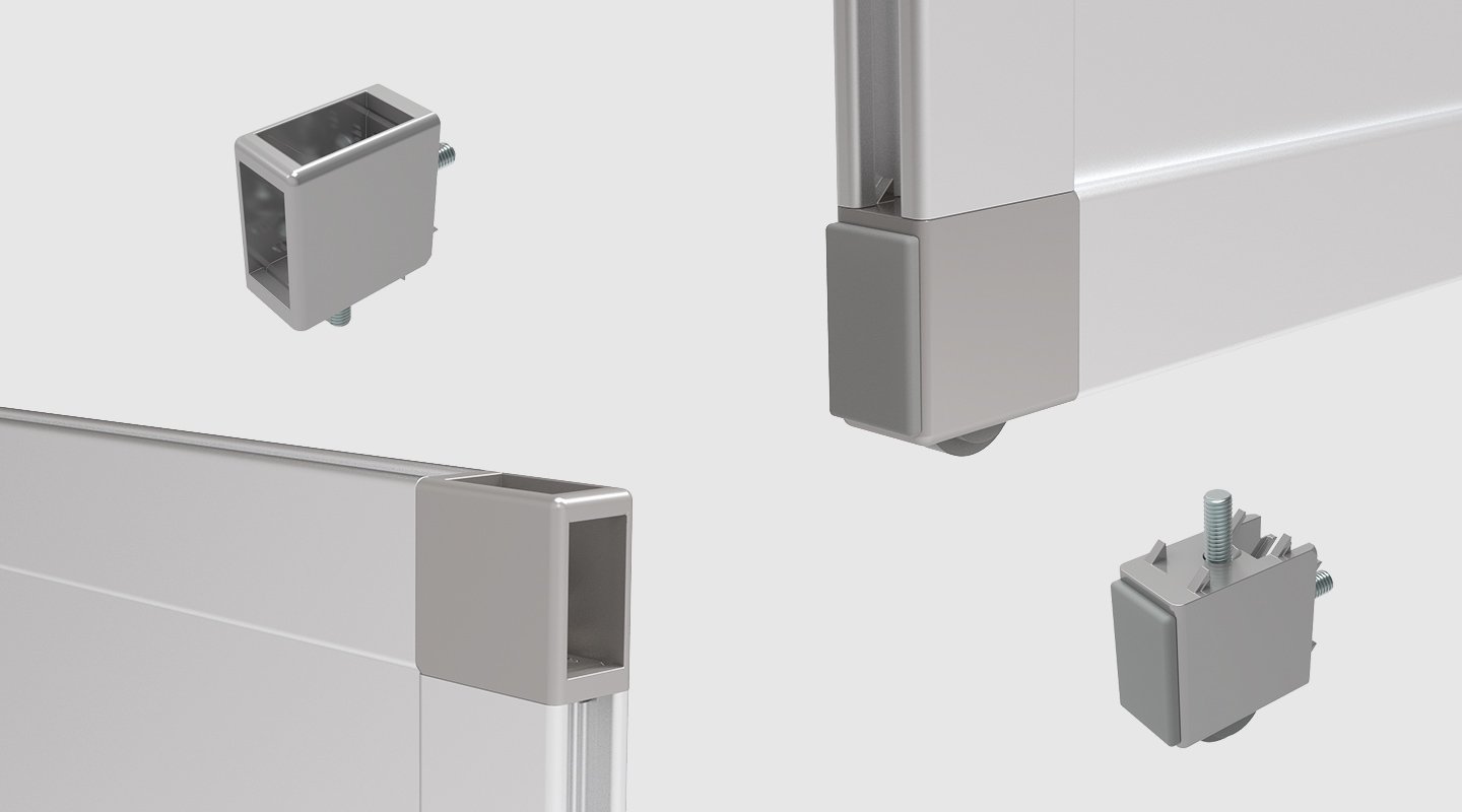 Frame Corner Connector and Sliding Door Guide Insert