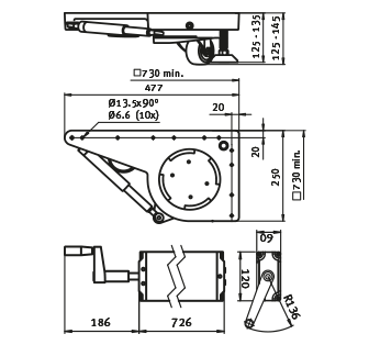 Lift caster hydraulic drawing