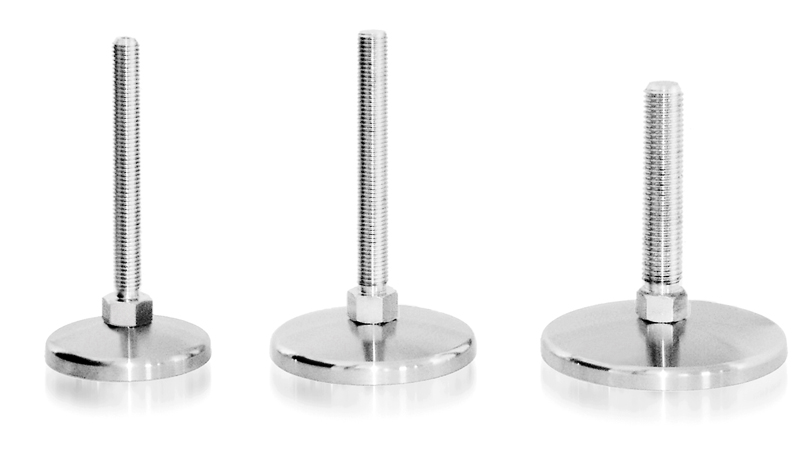 Base acier inox para patas pivotantes