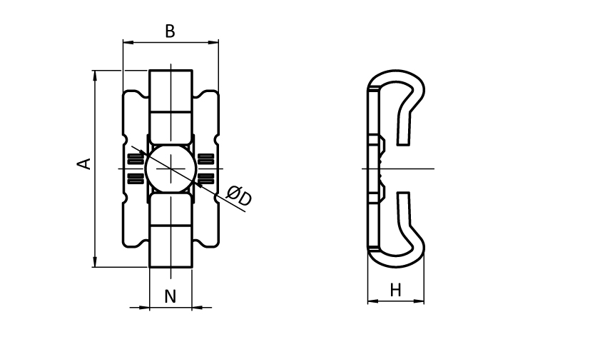 Connecteur vis I – plan technique