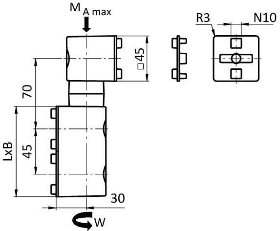 Friction Joint B90L for System Arm (Set)