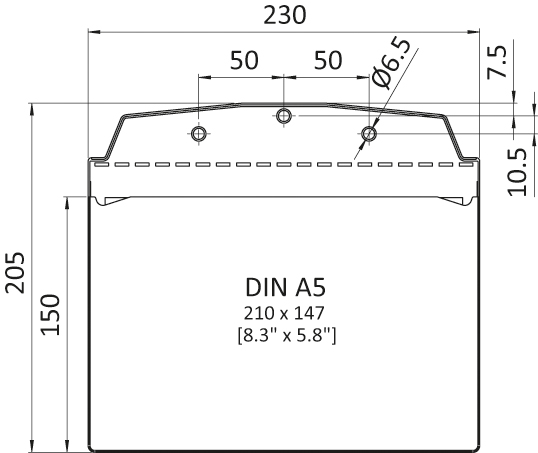 Attached Visual Pocket DIN A5 Landscape - 8.3" x 5.8"