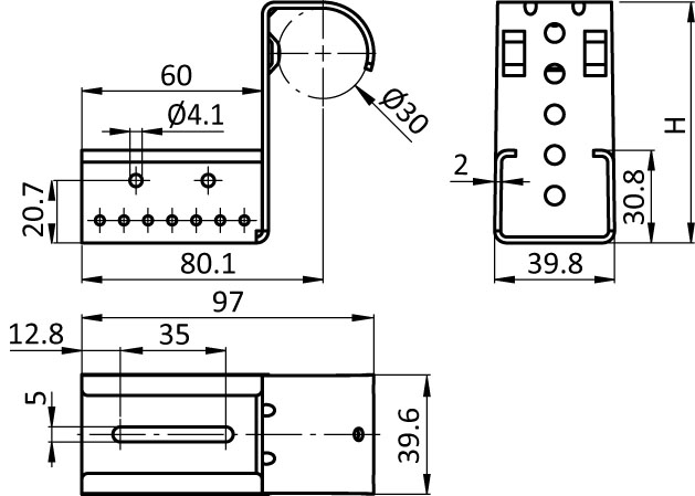 Einhängehalter XST D30
