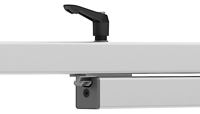 Profilgleiter ZN 40 x 80 mit Klemmhebel (Set) – Anwendungsbeispiel