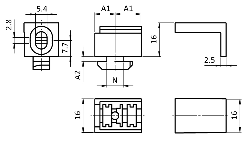 Varioblock 18 CS – technische Zeichnung