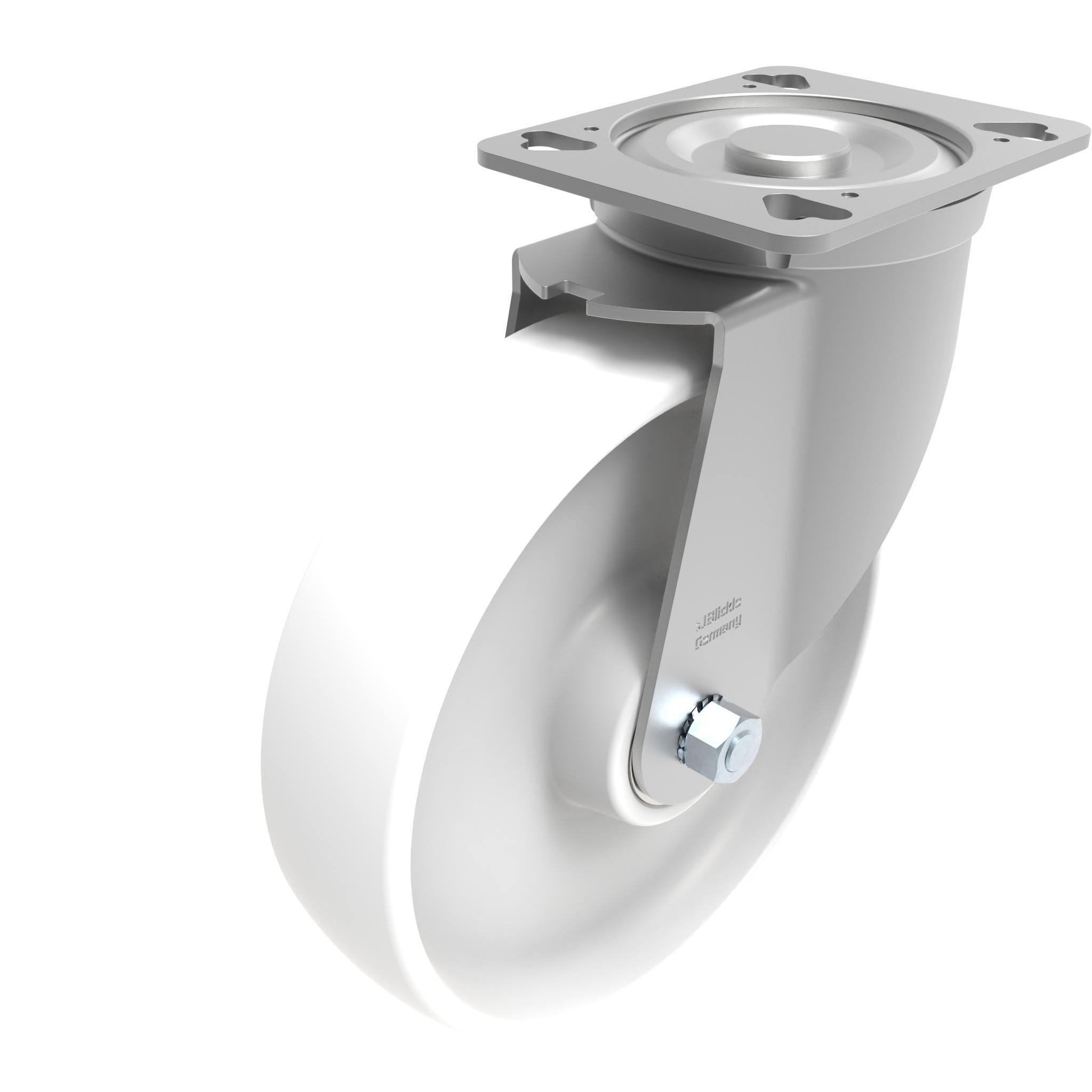 Rueda giratoria de uso rudo Ø 200 con placa de montaje 40 / 45 098S200AH129105 – imagen del producto