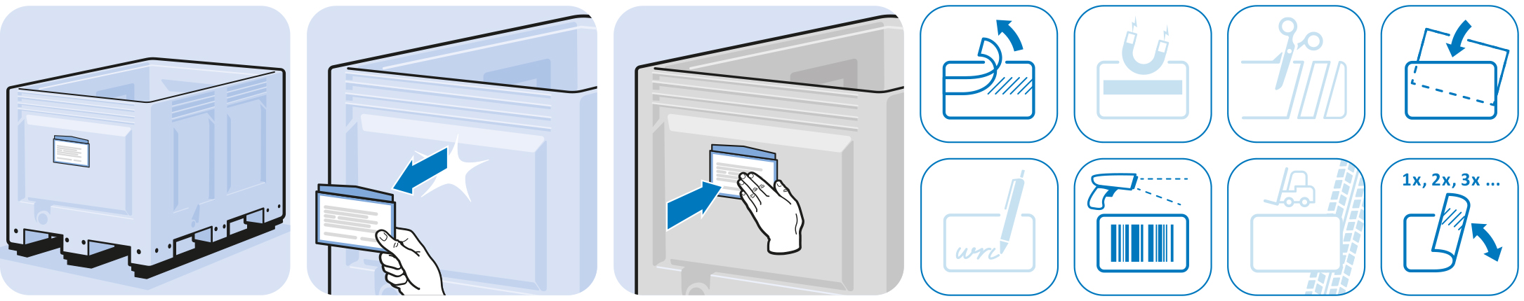 Self-adhesive Visual Pocket DIN A5 Landscape - 8.3" x 5.8"
