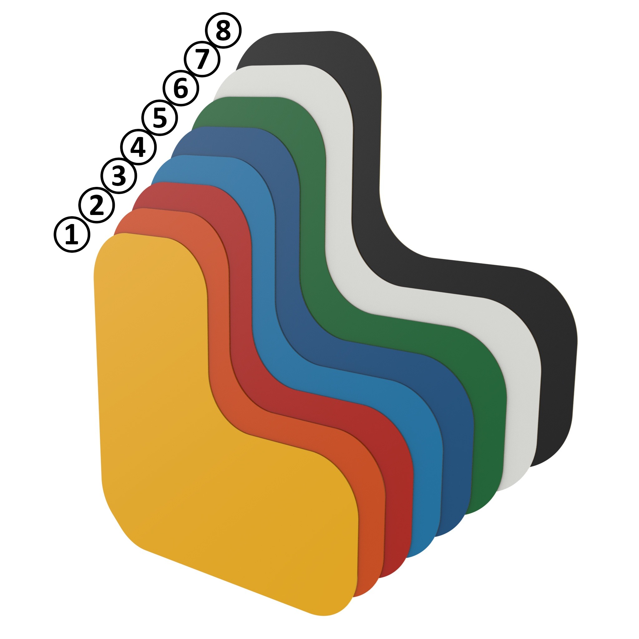 Marquage au sol symbole L 90, arrondi