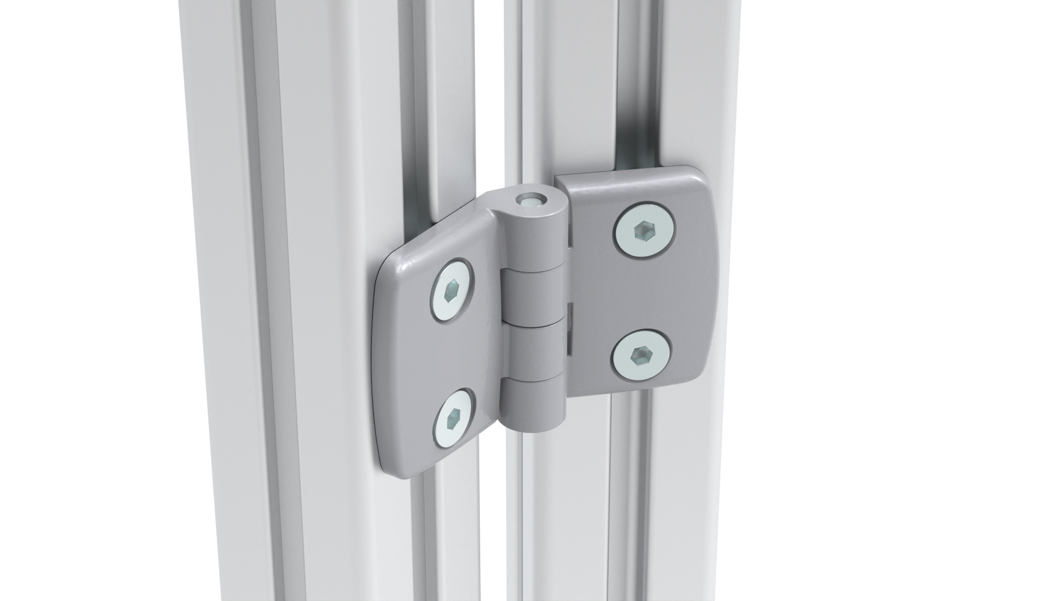 Aluminum Die-cast Combi Hinge 40, Non-detachable, Alu Color – application example