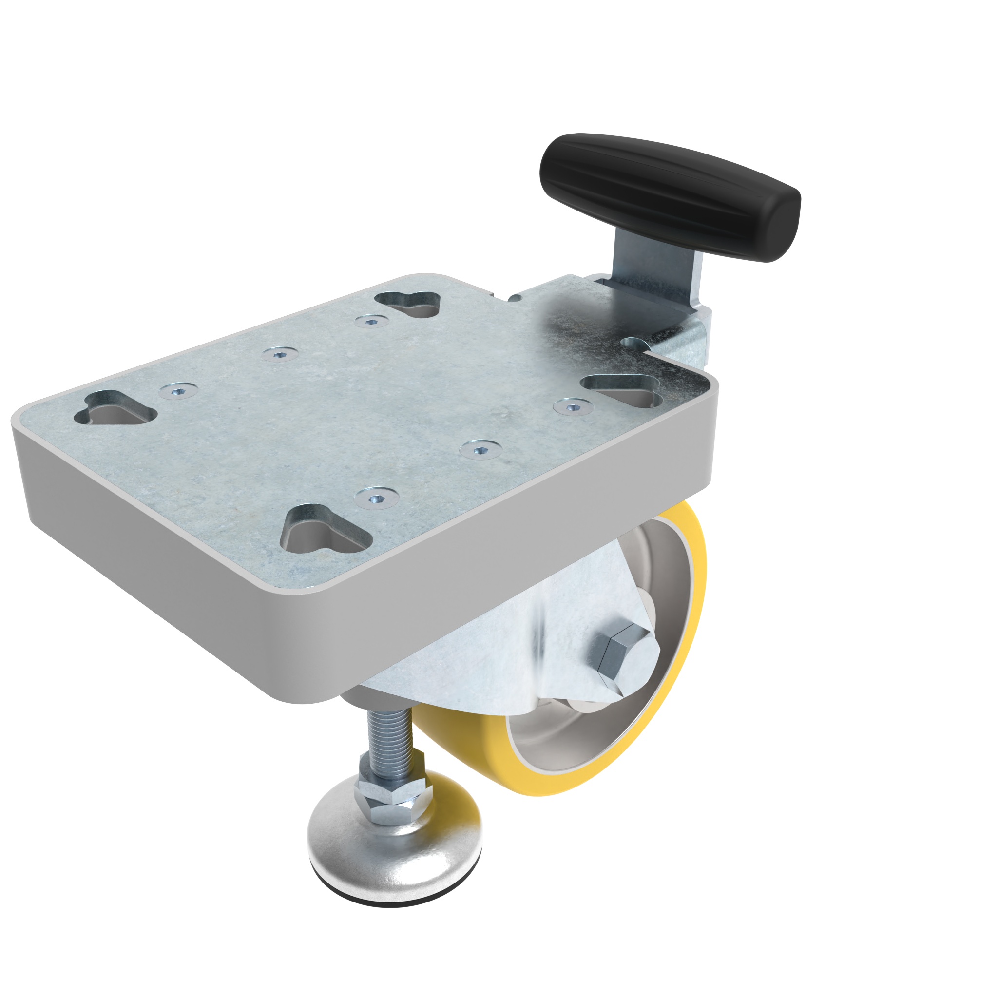 Rueda giratoria con pata elevadora 098LF100EHF134110 – imagen del producto