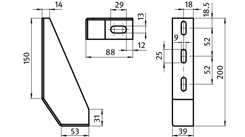 Soporte de piso acier 200