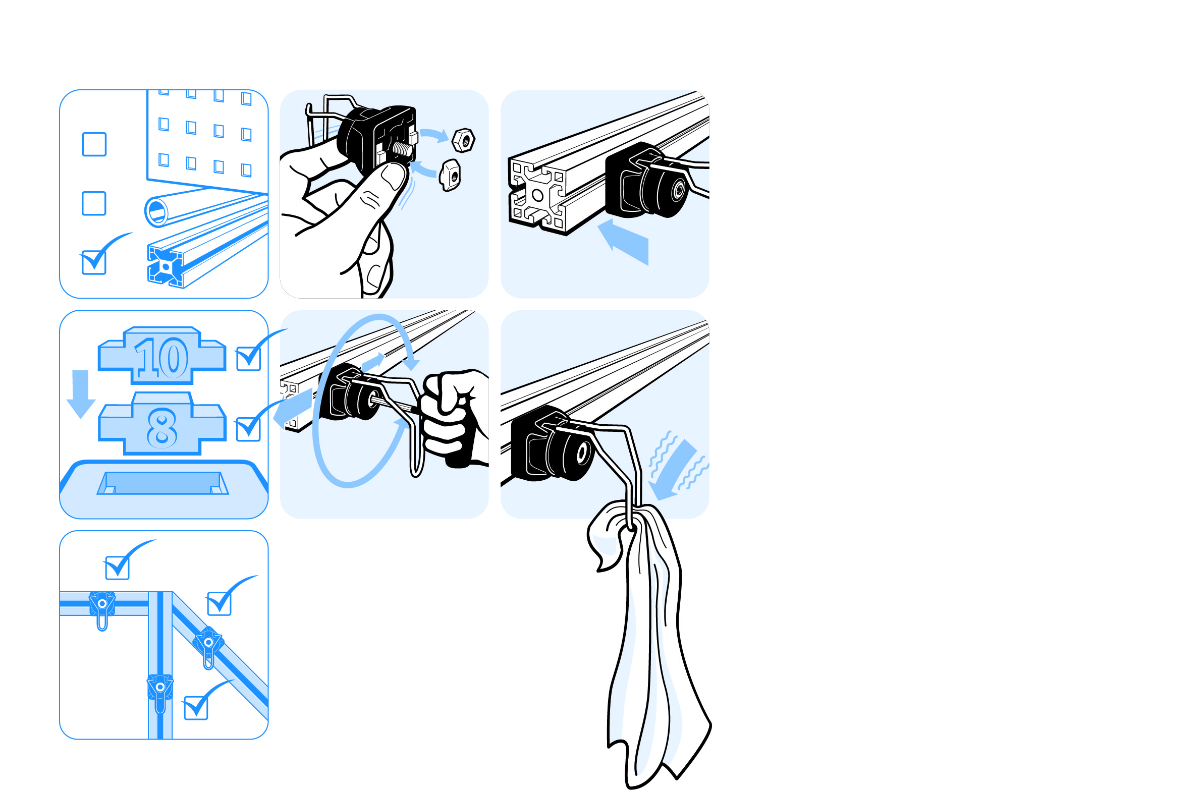 Cloth Clip FX for Profiles 40 / 45, Slot 8 / 10