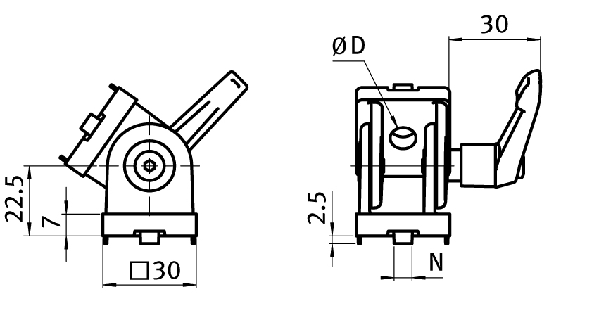 Pivot Joint 30 with Locking Lever