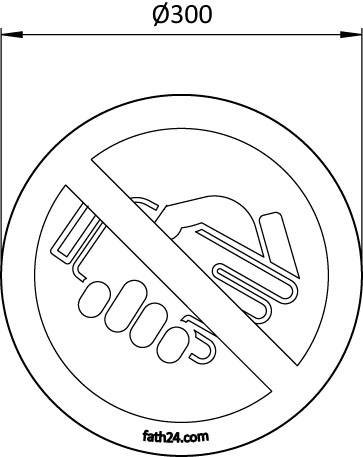 Pictogramme adhésif "interdit de se serrer la main"