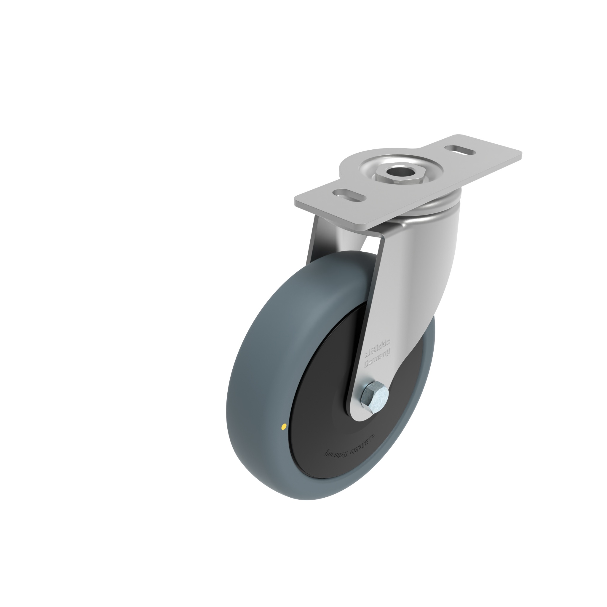 Rueda giratoria Ø 80 / 100 / 125 con placa de montaje 40 / 45 098S125T4045NESD – imagen del producto