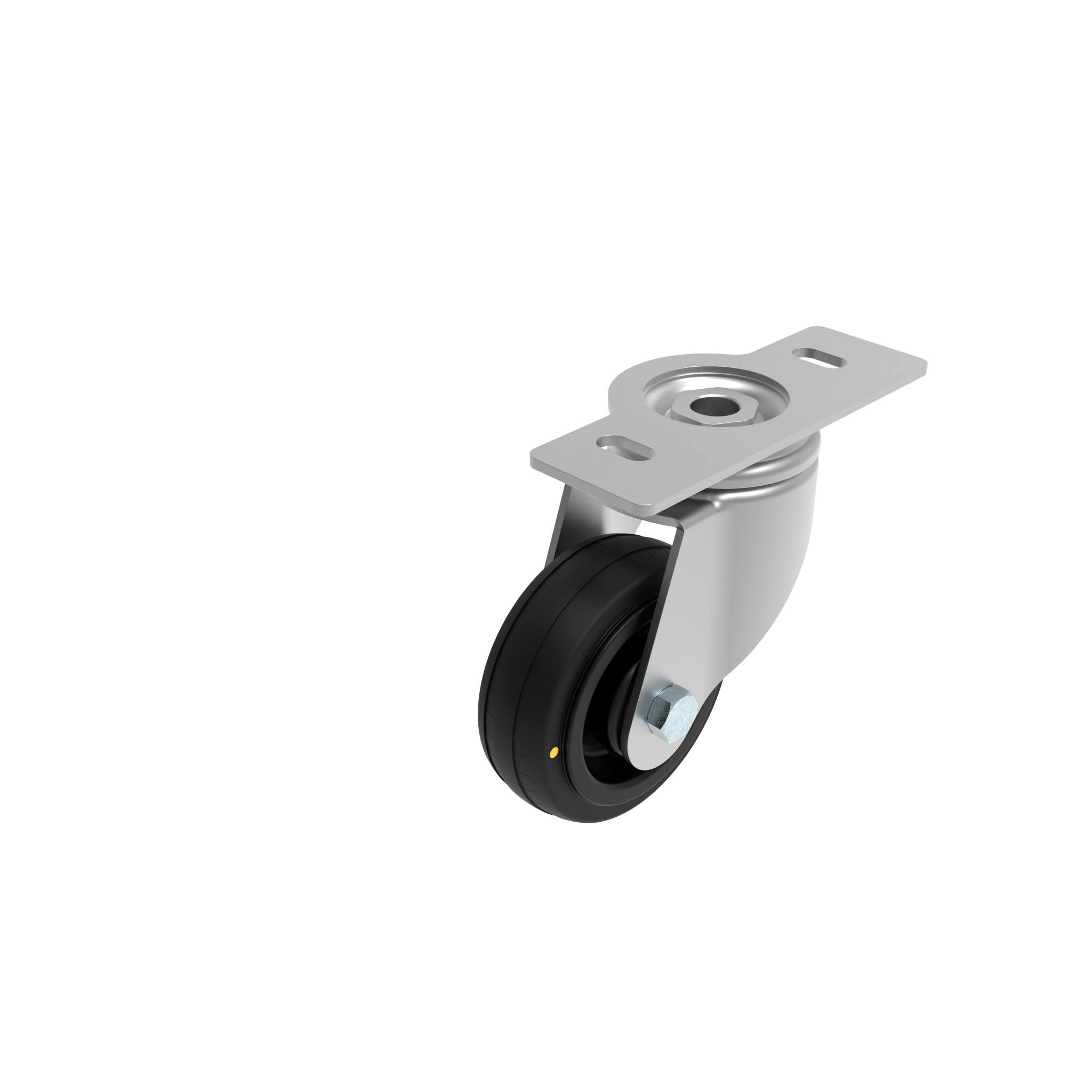 Rueda giratoria Ø 80 / 100 / 125 con placa de montaje 40 / 45 098S080G4045NESD – imagen del producto