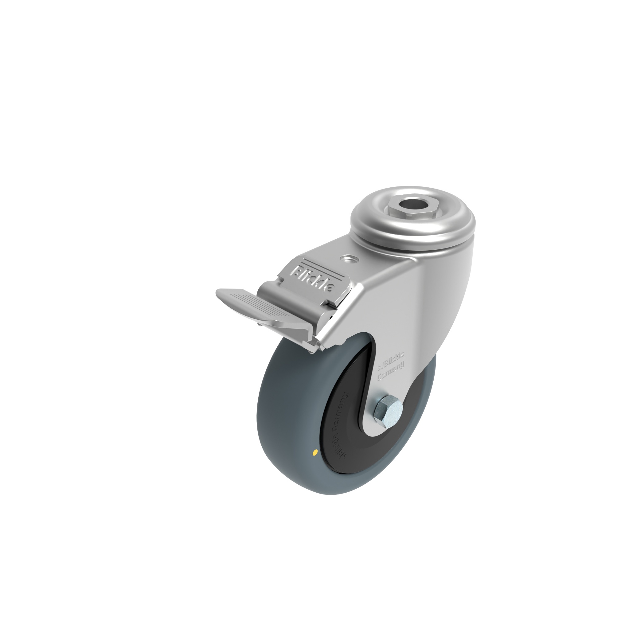 Rueda giratoria Ø 80 / 100 / 125 con freno de sistema 098S100TDNESD – imagen del producto