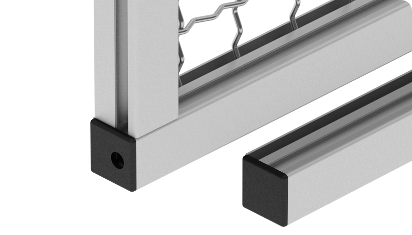 Cover Cap for Wire Mesh Frame Profile