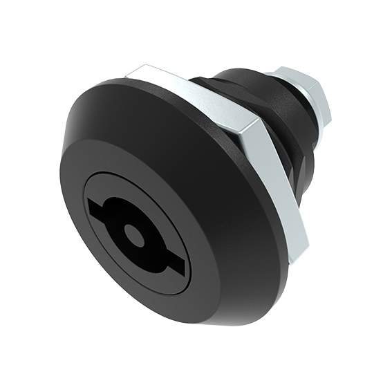 Cuarto de Vuelta con Carcasa Extendida 22.5 / 18, en Zamak Recubierto de Polvo Negro