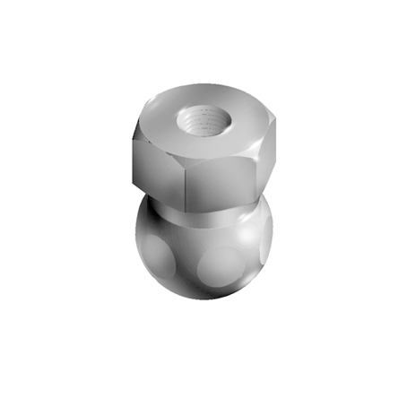 Ball Joint with Female Thread for Swivel Feet, Ball Joint 15