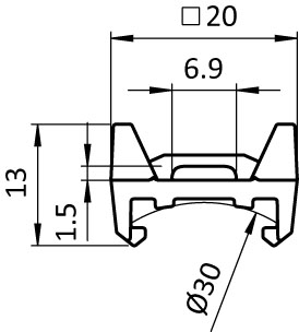 Kreuz-Kabelbinderblock D30