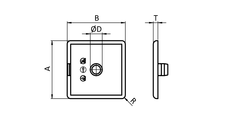 Cover Cap for 50 mm Modular Dimension