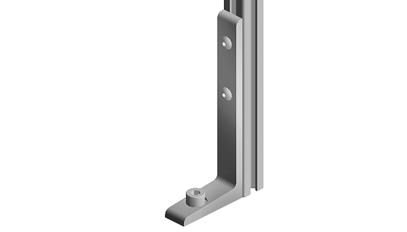 Floor Bracket AL 140, 1 Slot Version – application example
