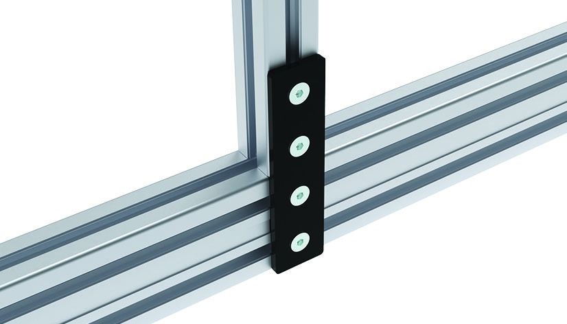 Connection Plate ST Rectangular 4 Hole, 1 Slot Version