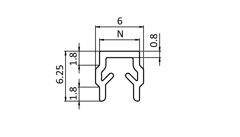 Cover and Reduction Profile I Slot 5