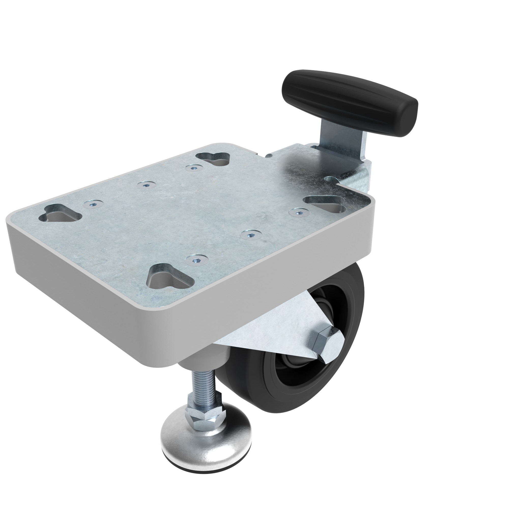 Rueda fija con pata elevadora 098FF100GF134110 – imagen del producto