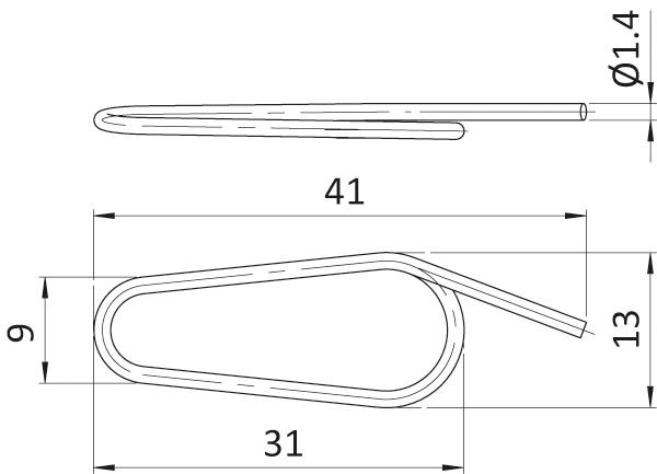 U-loop Steel Clamp for Visual Pocket