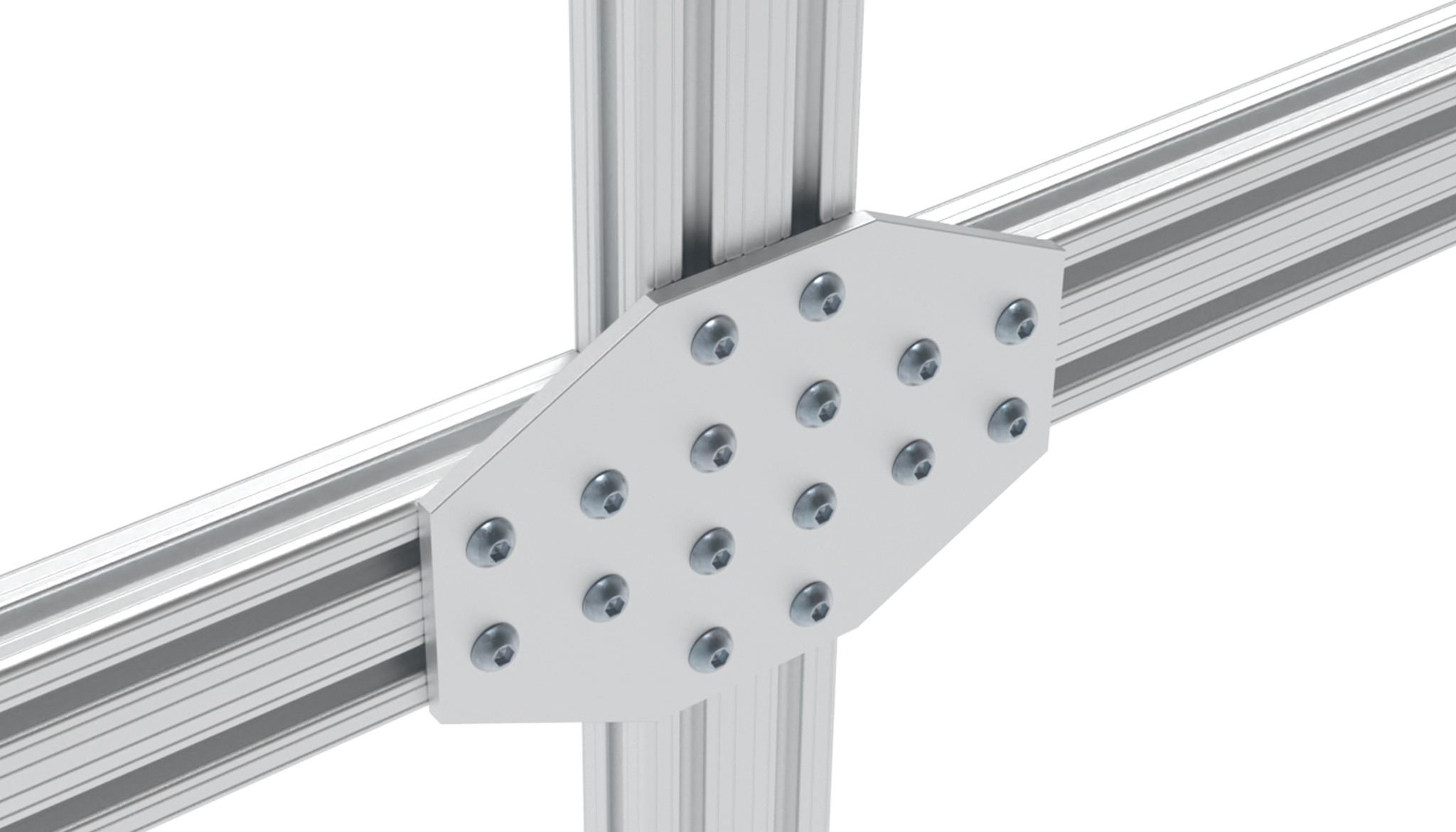 ECO Connection Plate AL X 16 Hole, 2 Slots Version