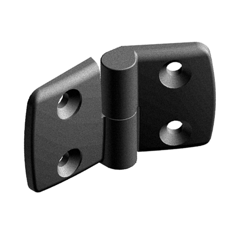Bisagra combinada de plástico 45, desmontable, negro