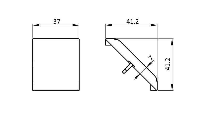 Cover Cap for Alu Connection Angle 40