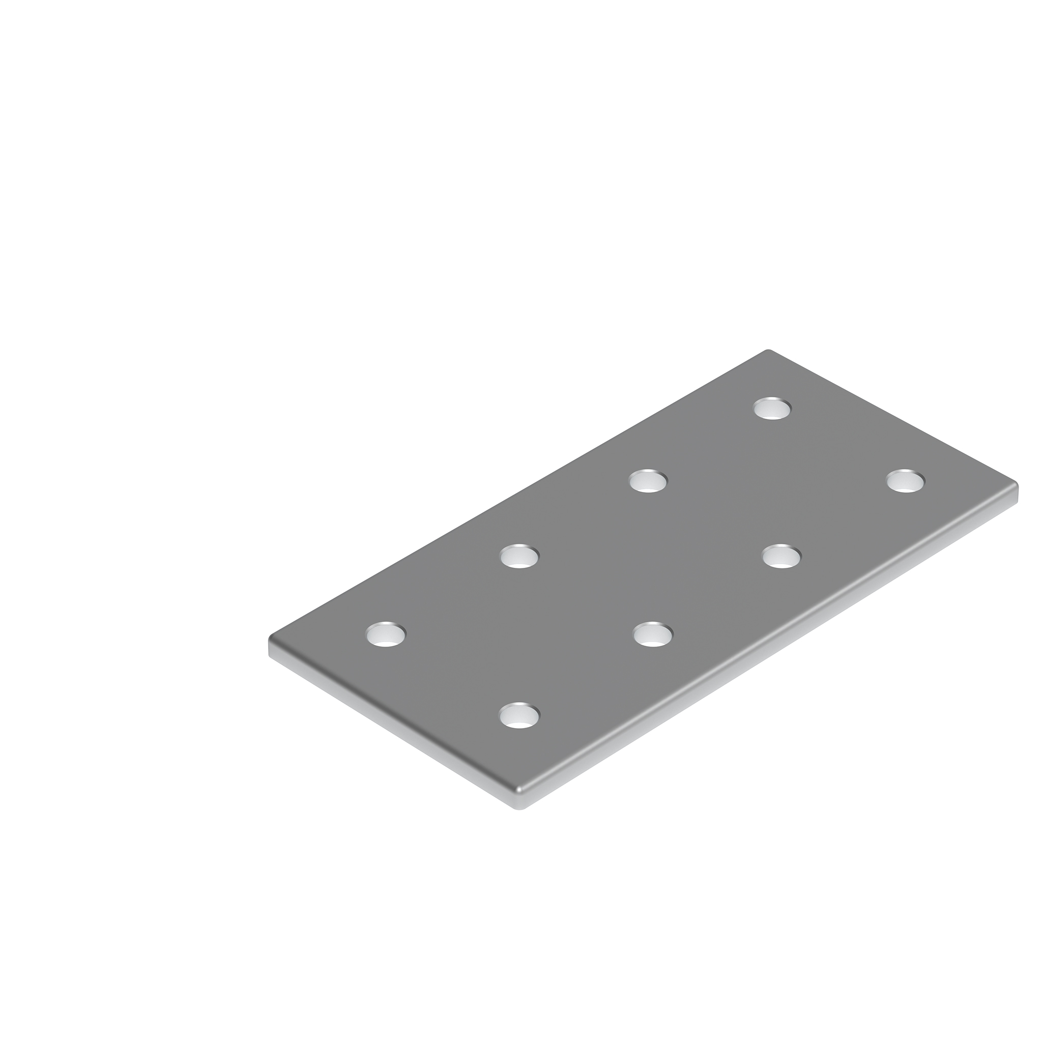 Connection Plate AL Rectangular 8 Hole, 2 Slots Version 093VD90180 – product image