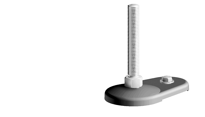 Embase étendue 80 ZN pour Pieds pivot