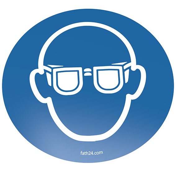 Pictogramme de sol "port de lunette de protection obligatoire" – image du produit