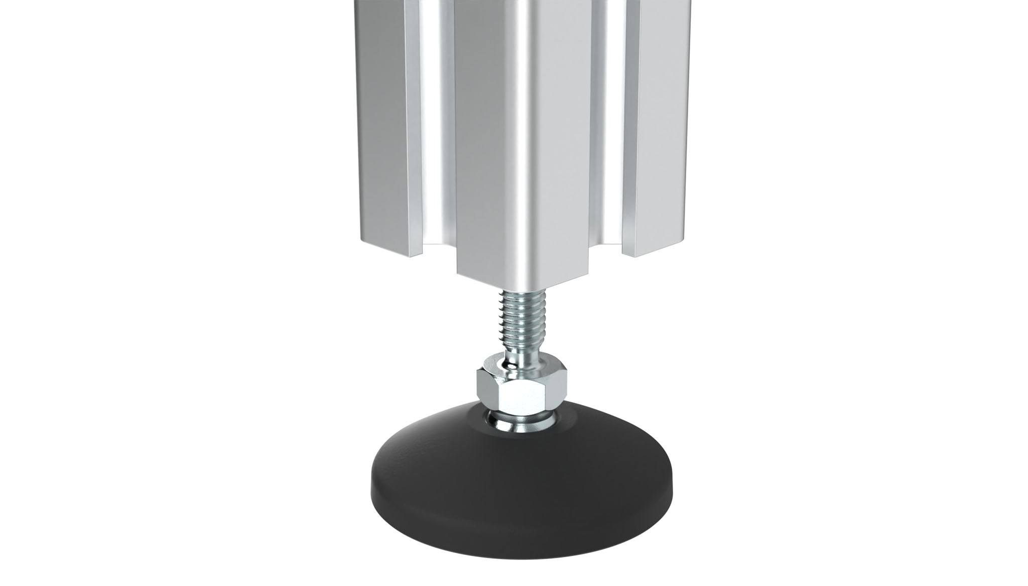 Patas giratorias ensambladas PA / acier rótula 10