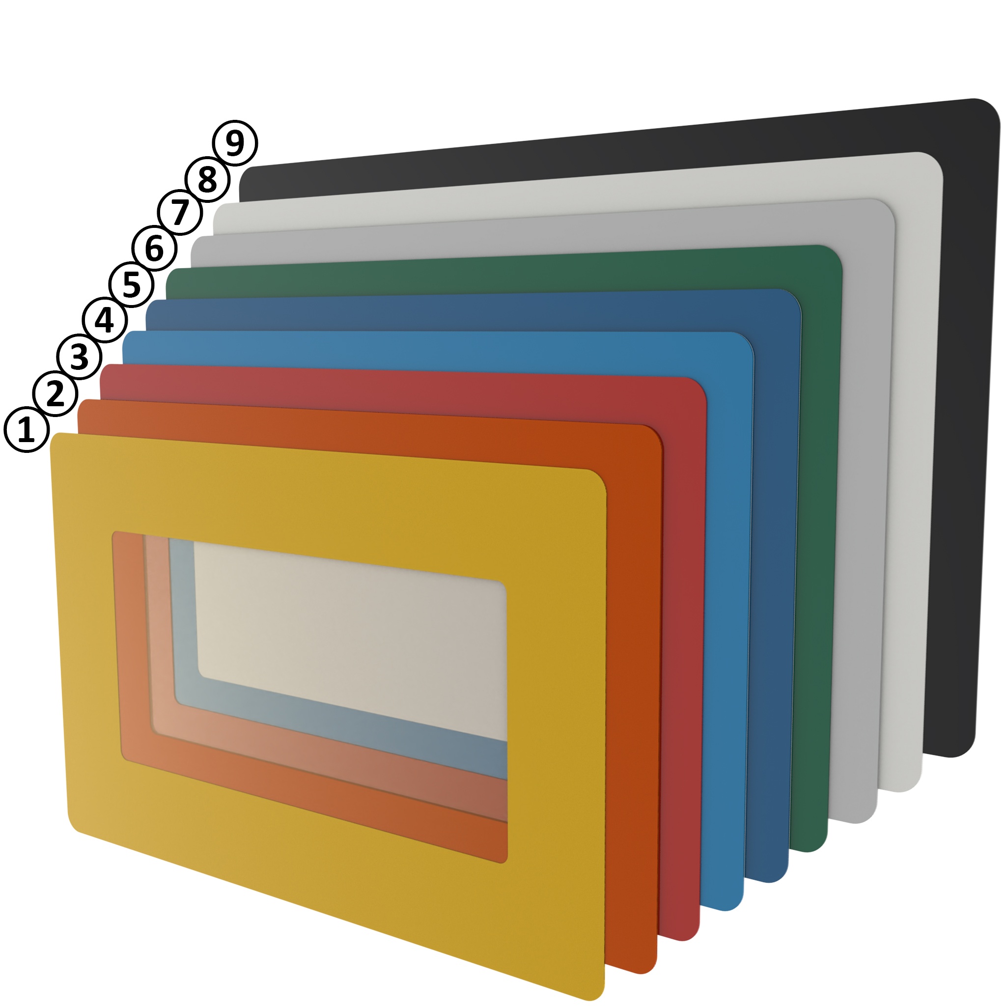 Floor Window 1/3 DIN A4 Portrait - 8.3" x 3.9" – product image