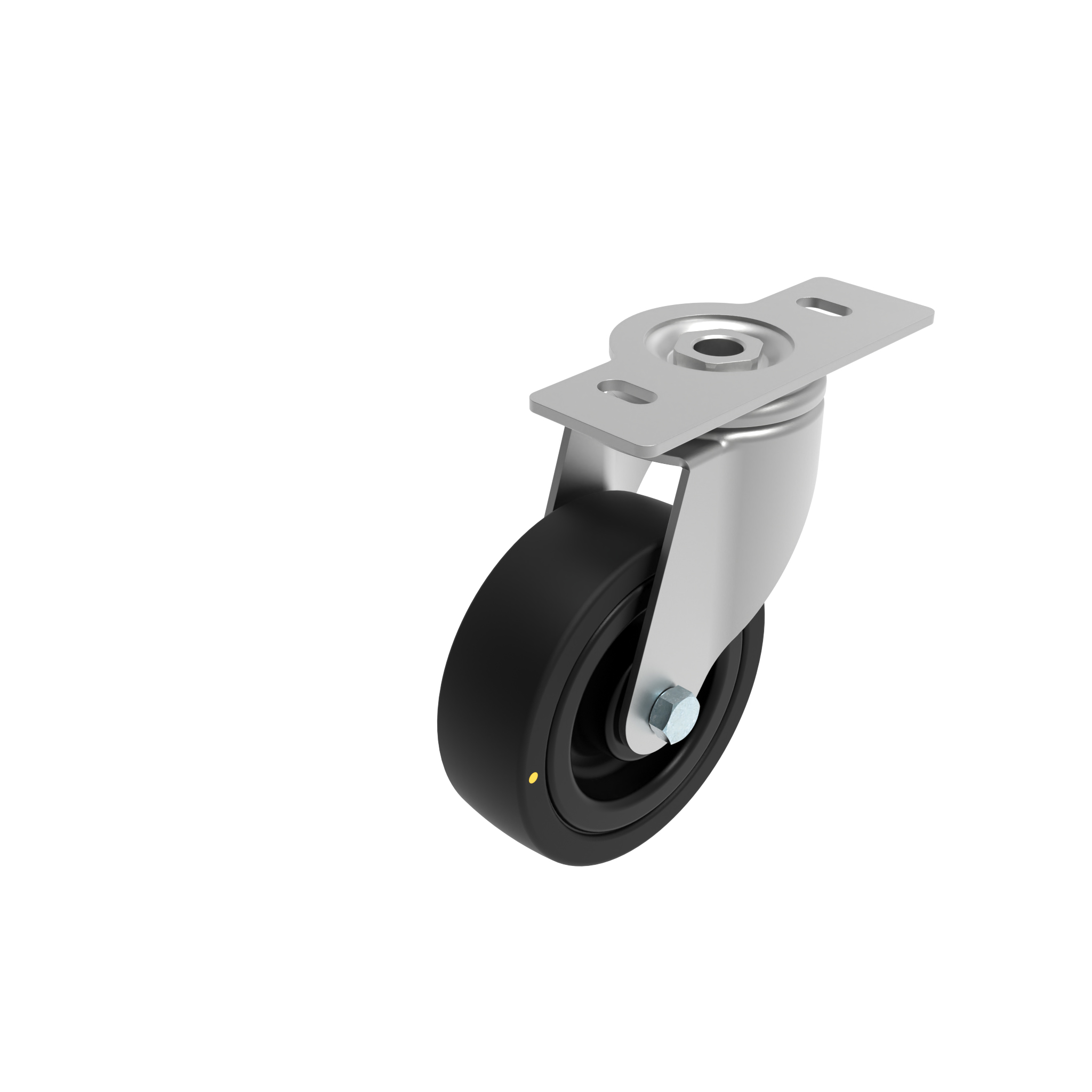 Rueda giratoria Ø 80 / 100 / 125 con placa de montaje 40 / 45 098S100G4045NESD – imagen del producto