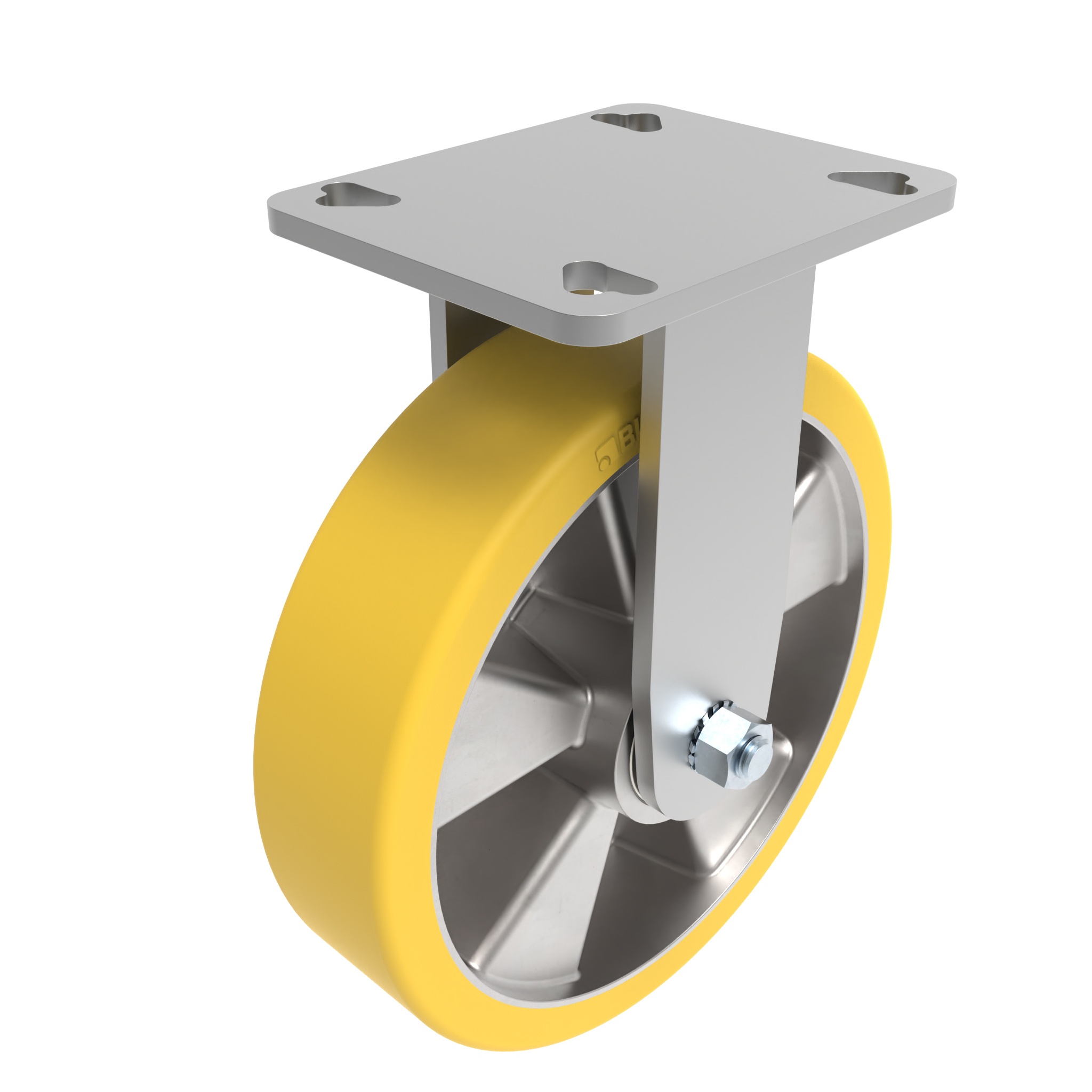 Rueda fija de uso rudo Ø 200 con placa de montaje 40 / 45 098F200EH129105 – imagen del producto