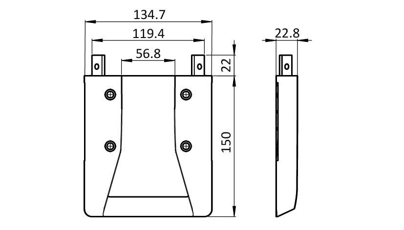 Embout de monorail FIFO 55 (kit)