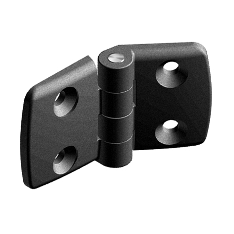 Bisagra combinada de plástico 45, no desmontable, negro