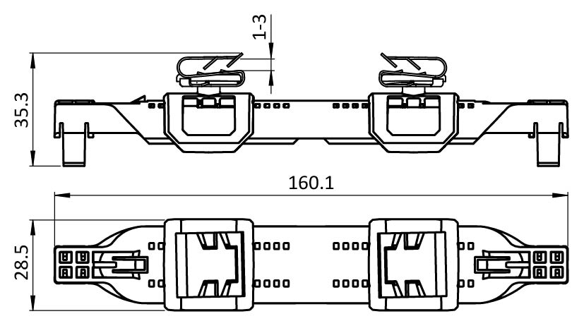 Solar Cable Coupler Edge Clip TWIST 90