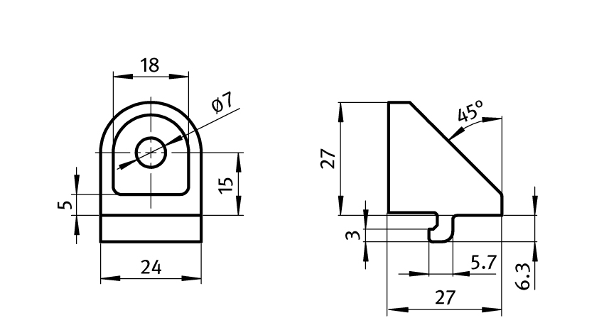 Clamping Angle I 30, Slot 6