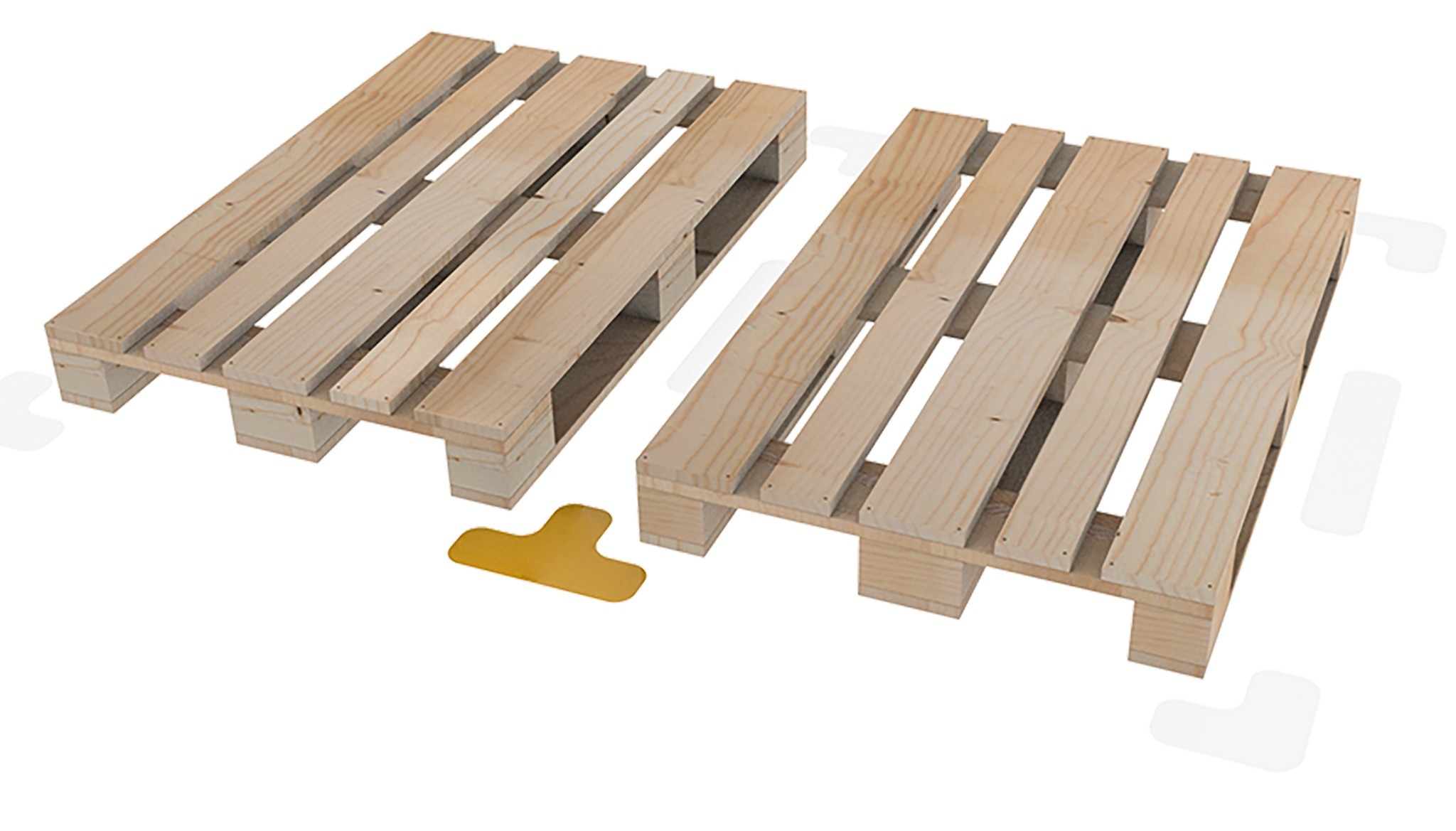Floor Marking T-shape 90, Rounded