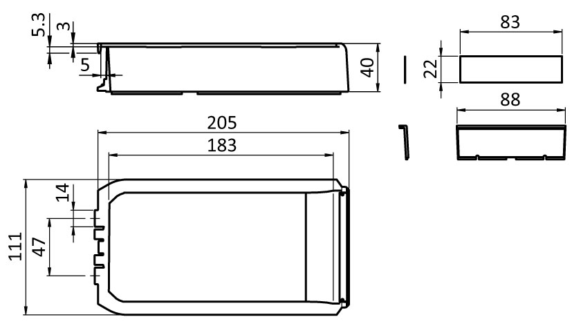 Grab Container 110 x 210 x 40 (Set)