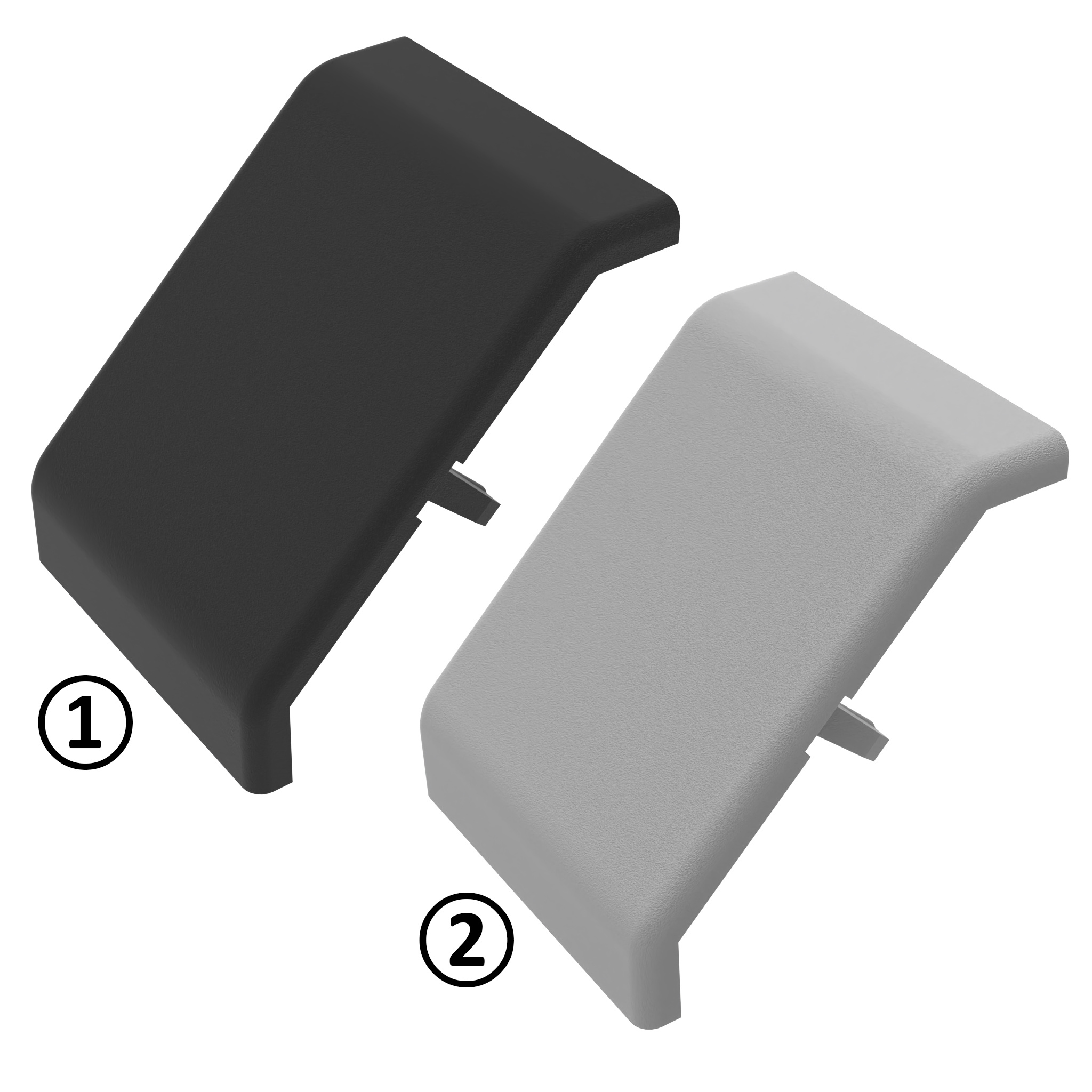 Flat Cover Cap for Alu Connection Angle 45